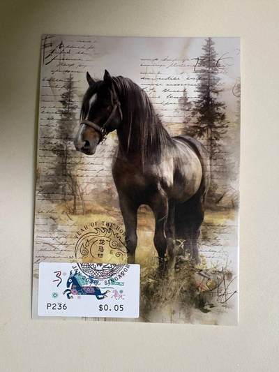 生肖马年专场01          无佣金、可寄存、满50包邮 - 2026新加坡马年电子邮票极限片 限定纪念戳