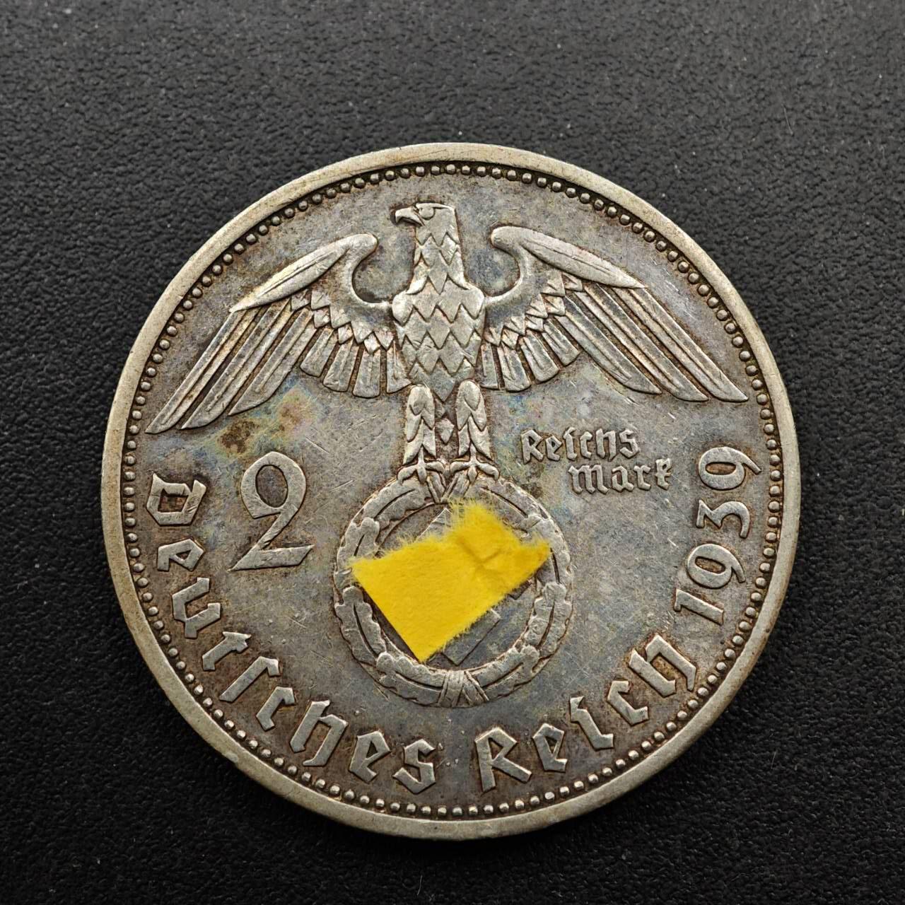  【淘币小摊】限时拍第八百六十六拍   散币场    年前最后一周之前预留8号9号全部发出请更换最新收货地址不方便收货的请勿参拍或者顺丰到付 德国1939年2马克银币