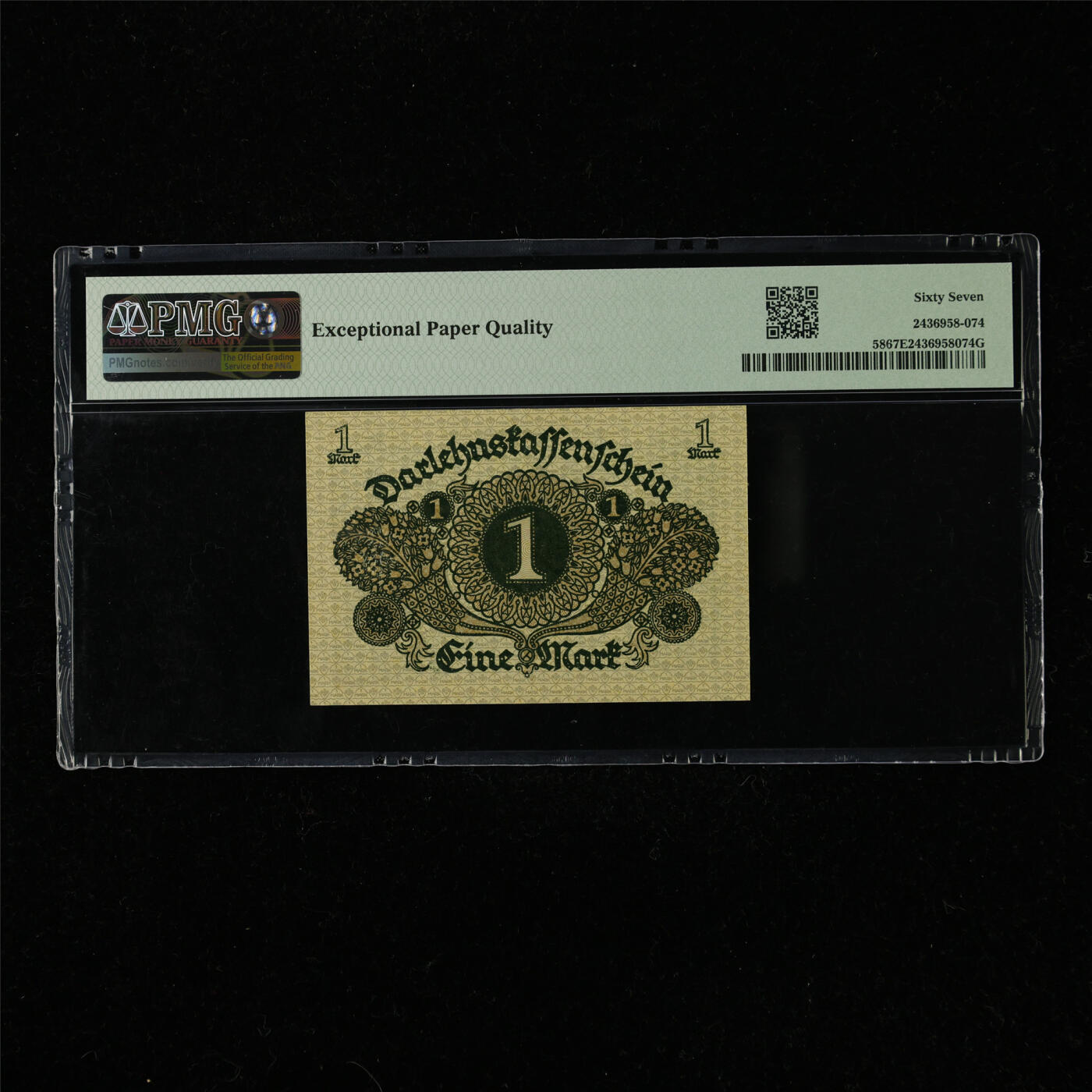 【亘邦集藏】第220期拍卖 1920年 德国1马克 PMG 67EPQ 540725623