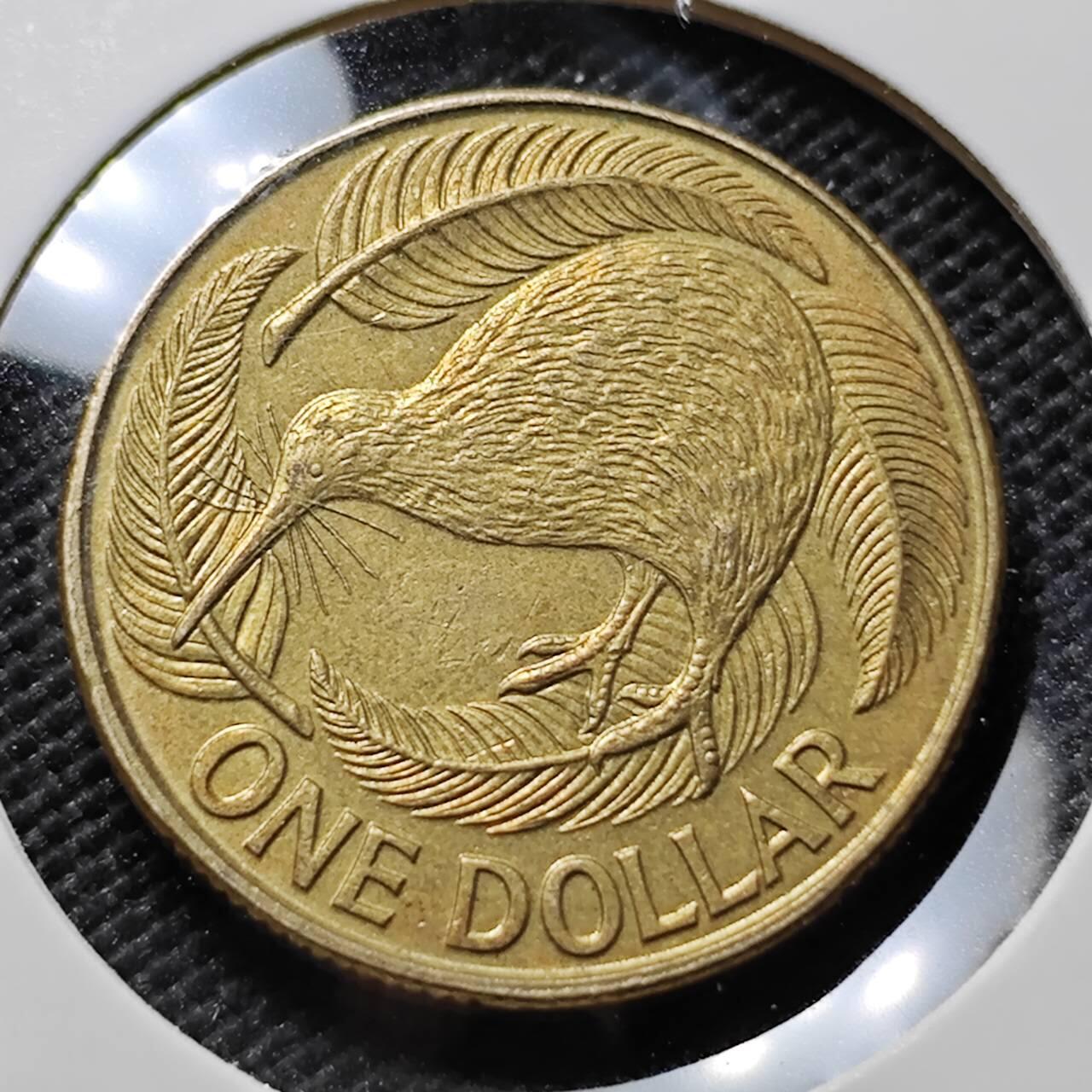 KK钱币收藏小铺  第394期  2月预留时间 周末发货  1990新西兰1元