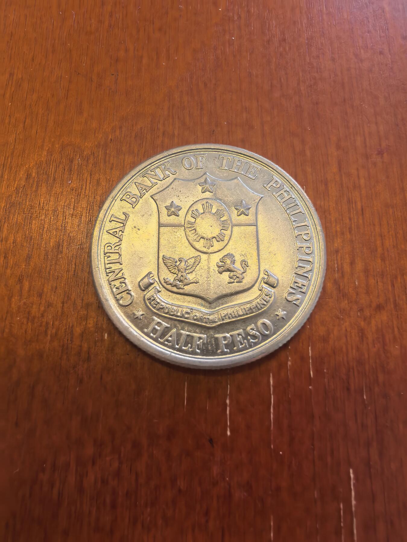 长老汇蛇年精选第九十八场拍卖 1961菲律宾国家英雄系列黎萨尔半比索银币，12.5克900银，唯一一枚半比索面值银币