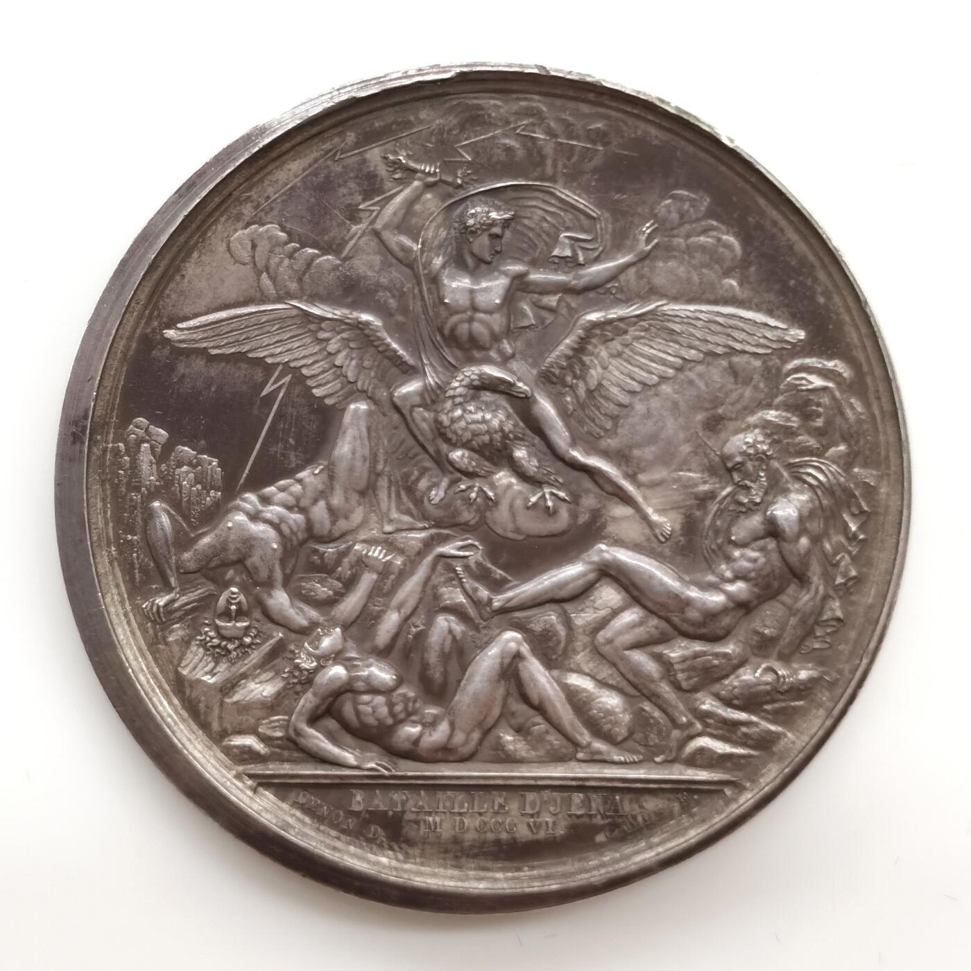 博洋堂“心向春光”2月精品大拍专场暨第160期（全场包邮） 法国1806年拿破仑耶拿之战银章，经典银章。直径：41mm，重量：37.5克