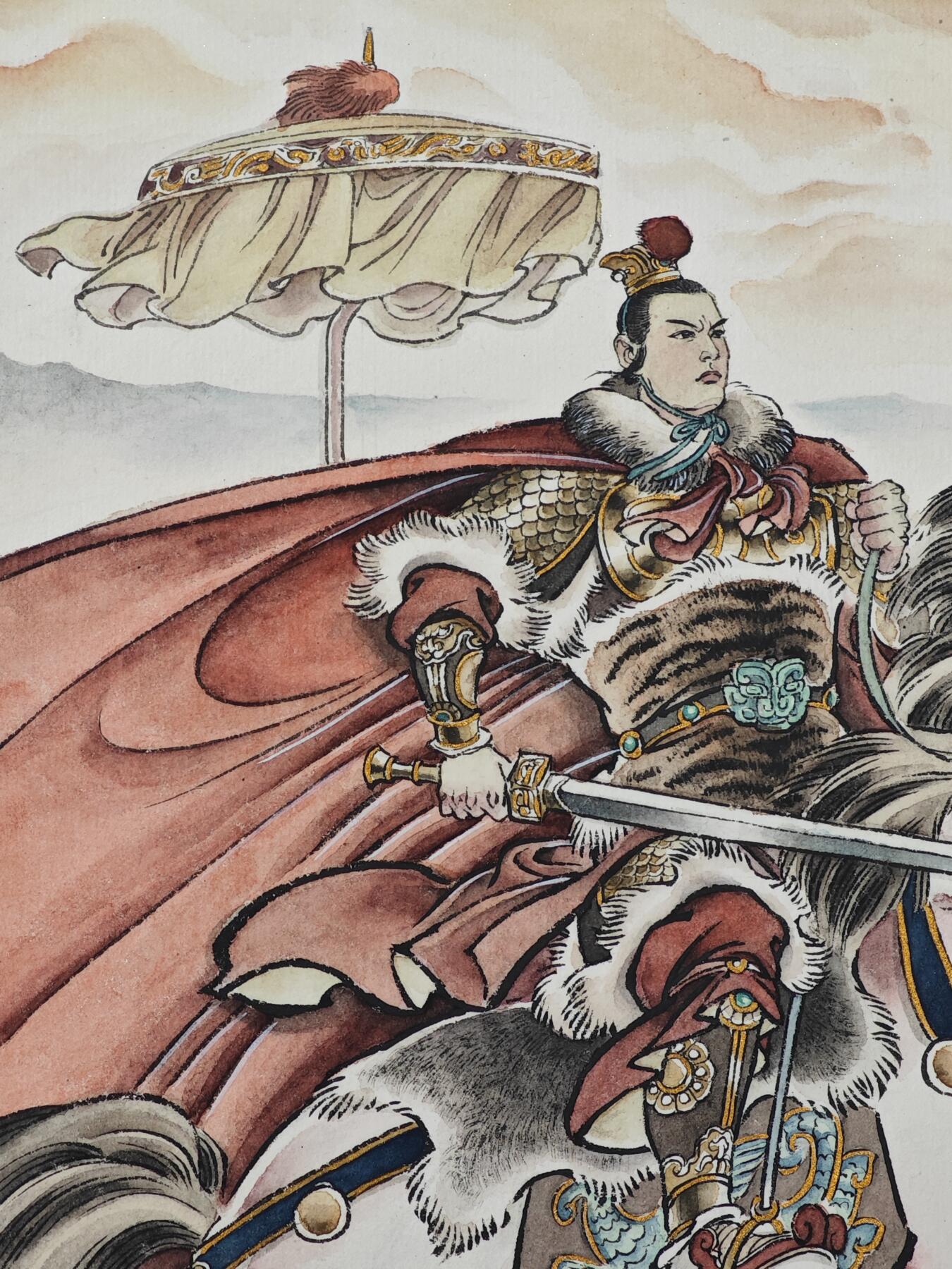 白泽拍卖卡牌手绘专场第32期（愿得长如此 年年物侯新） 2025 大卡道 摩点众筹 贾志鹏 封神谱原画 姬发 A4