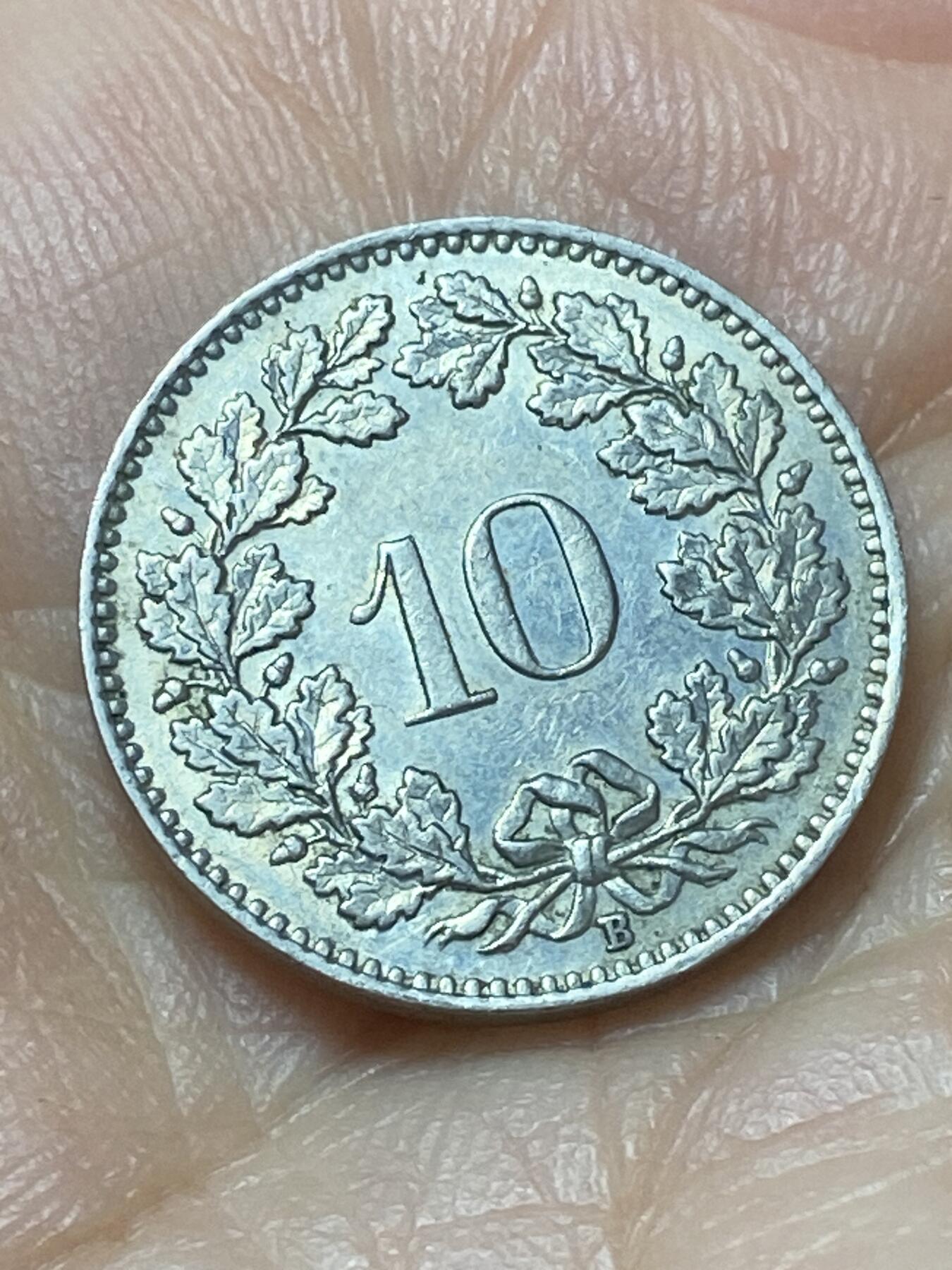 2026年第二十场(总第一百八十九场）外国好品散币场(免佣金) 瑞士🇨🇭1957年10拉彭(第二版，B标伯尔尼造)