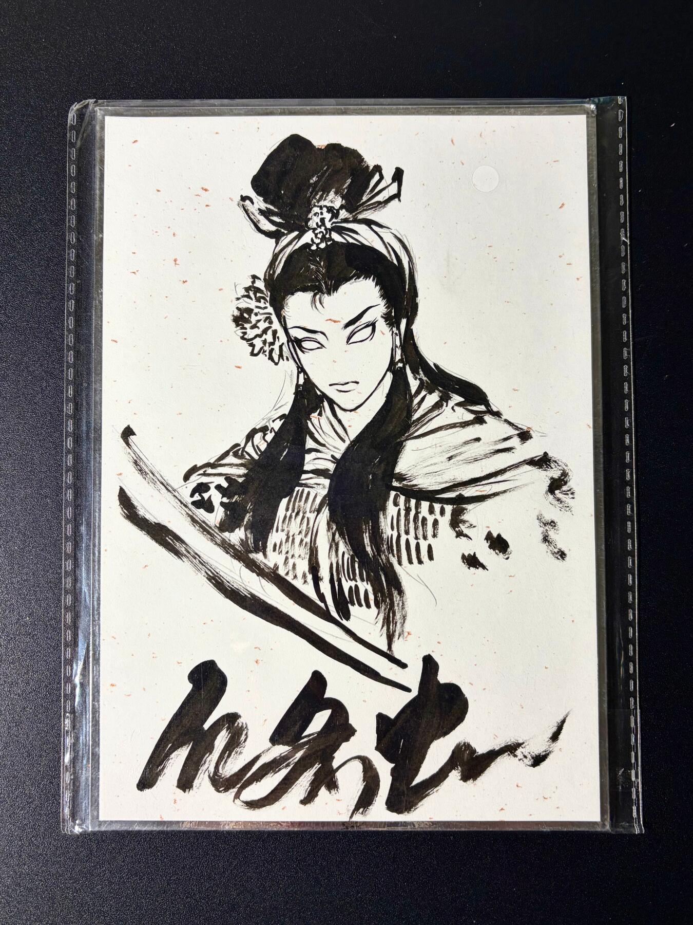 NO.24 好又多金牌大场，年前最后一期，全场中拍有礼！每周一站式配齐，方便凑单！（周6晚9点截拍，卖家送拍0抽成！ 【1/1签绘色纸】亿条虫老师色纸签绘 一丈青扈三娘 【扈家庄里出巾帼，跃马横刀胆气卓】