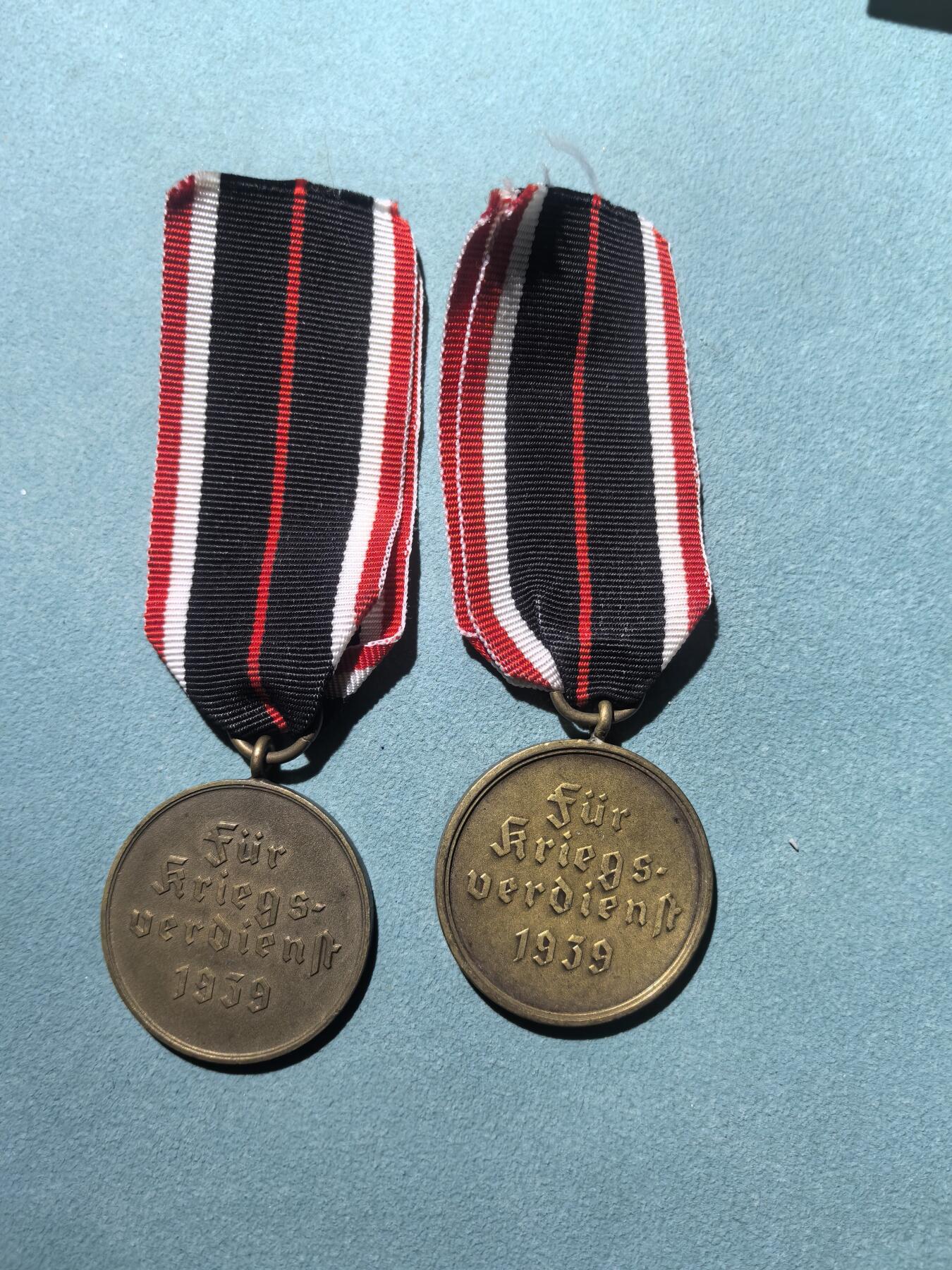 盛世勋华——号角文化勋章邮票专场拍卖第304期 德国（1939）战功十字奖章 铜质 2枚