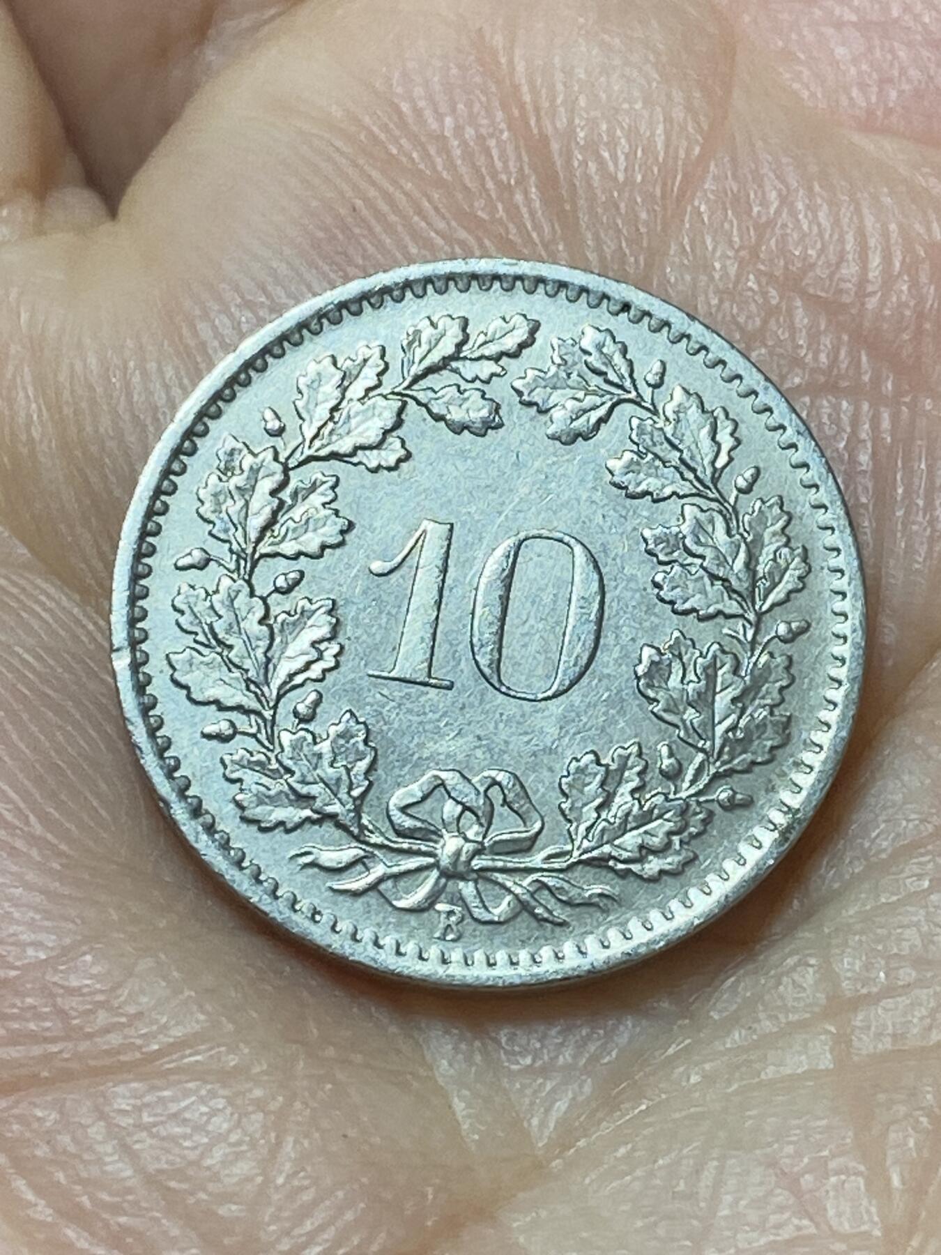 2026年第二十场(总第一百八十九场）外国好品散币场(免佣金) 瑞士🇨🇭1967年10拉彭(第二版，B标伯尔尼造)