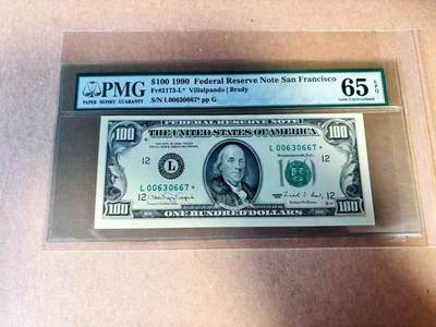 【Blue Auction】世界纸币精拍第784期——18级TOP拍卖/信誉/品质/专业/高效💫 - 【补号】美国 1990年100美金 旧金山版 PMG65EPQ
