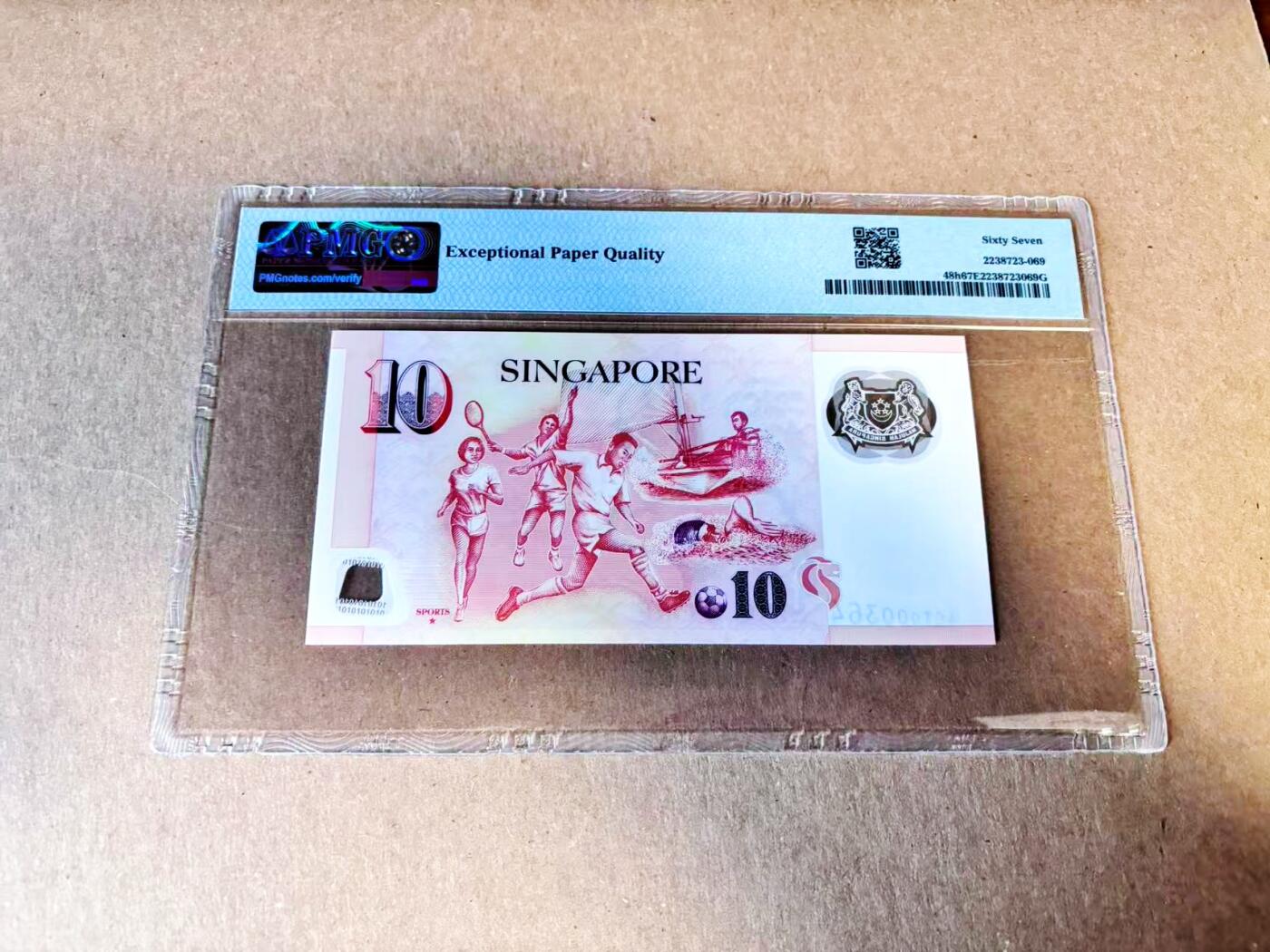 【Blue Auction】世界纸币精拍第784期——18级TOP拍卖/信誉/品质/专业/高效💫 【百位小号】新加坡 2014年10元 PMG67EPQ 