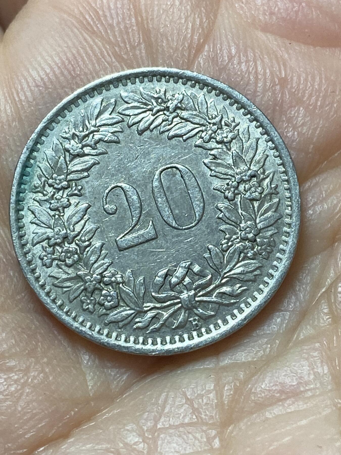 2026年第二十场(总第一百八十九场）外国好品散币场(免佣金) 瑞士🇨🇭1969年20拉彭(第三版，B标伯尔尼造)