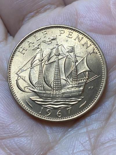 2026年第二十场(总第一百八十九场）外国好品散币场(免佣金) - 原光好品–英国🇬🇧1967年1/2便士(伊丽莎白二世青年桂冠第二版，普制币关门年)
