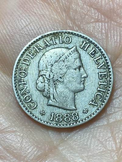 2026年第二十场(总第一百八十九场）外国好品散币场(免佣金) - 稀少早期年份–瑞士🇨🇭1888年5拉彭(第二版，B标伯尔尼造)