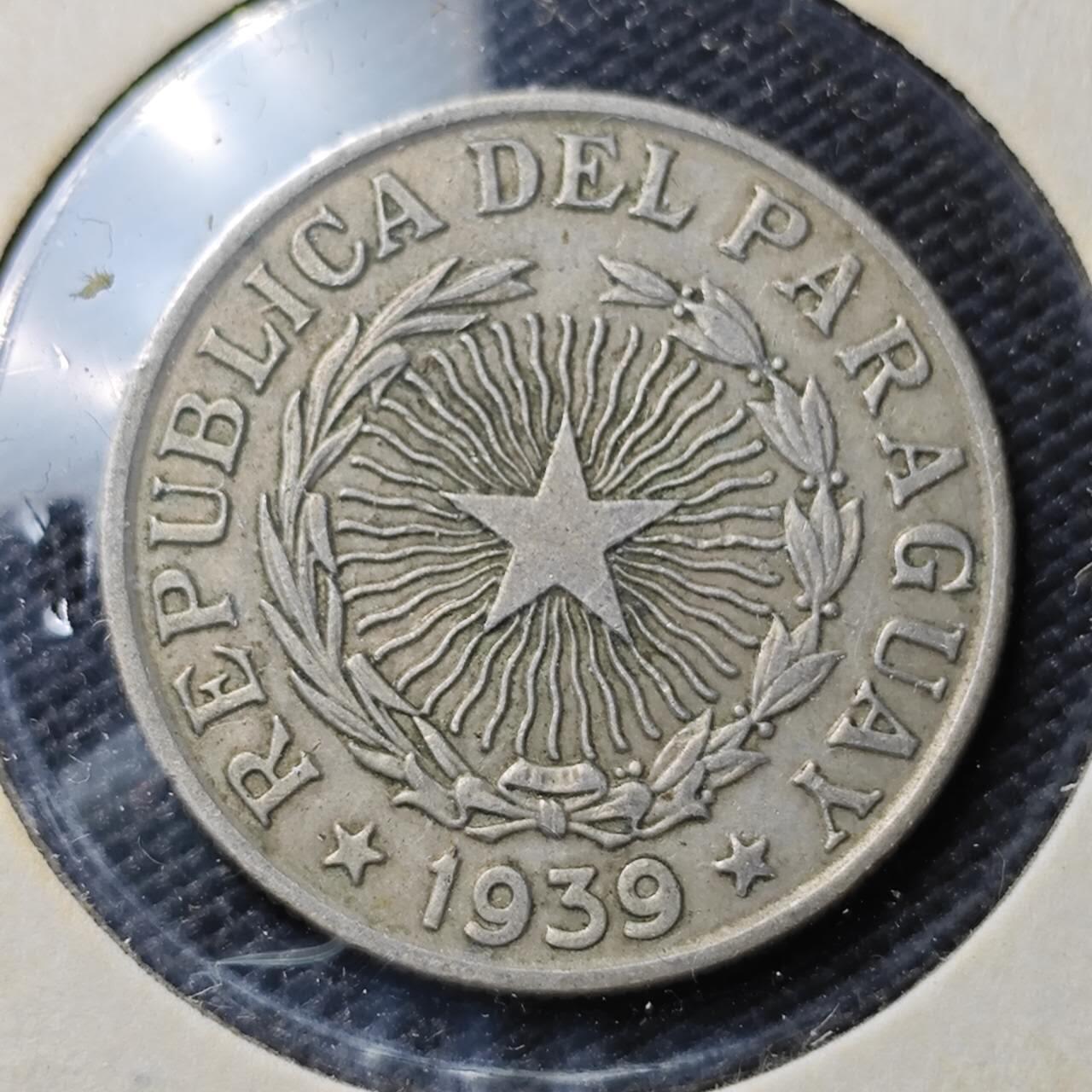 KK钱币收藏小铺  第398期 百期特拍（四拍之二） 2月预留时间 周末发货  1939巴拉圭5比索镍币