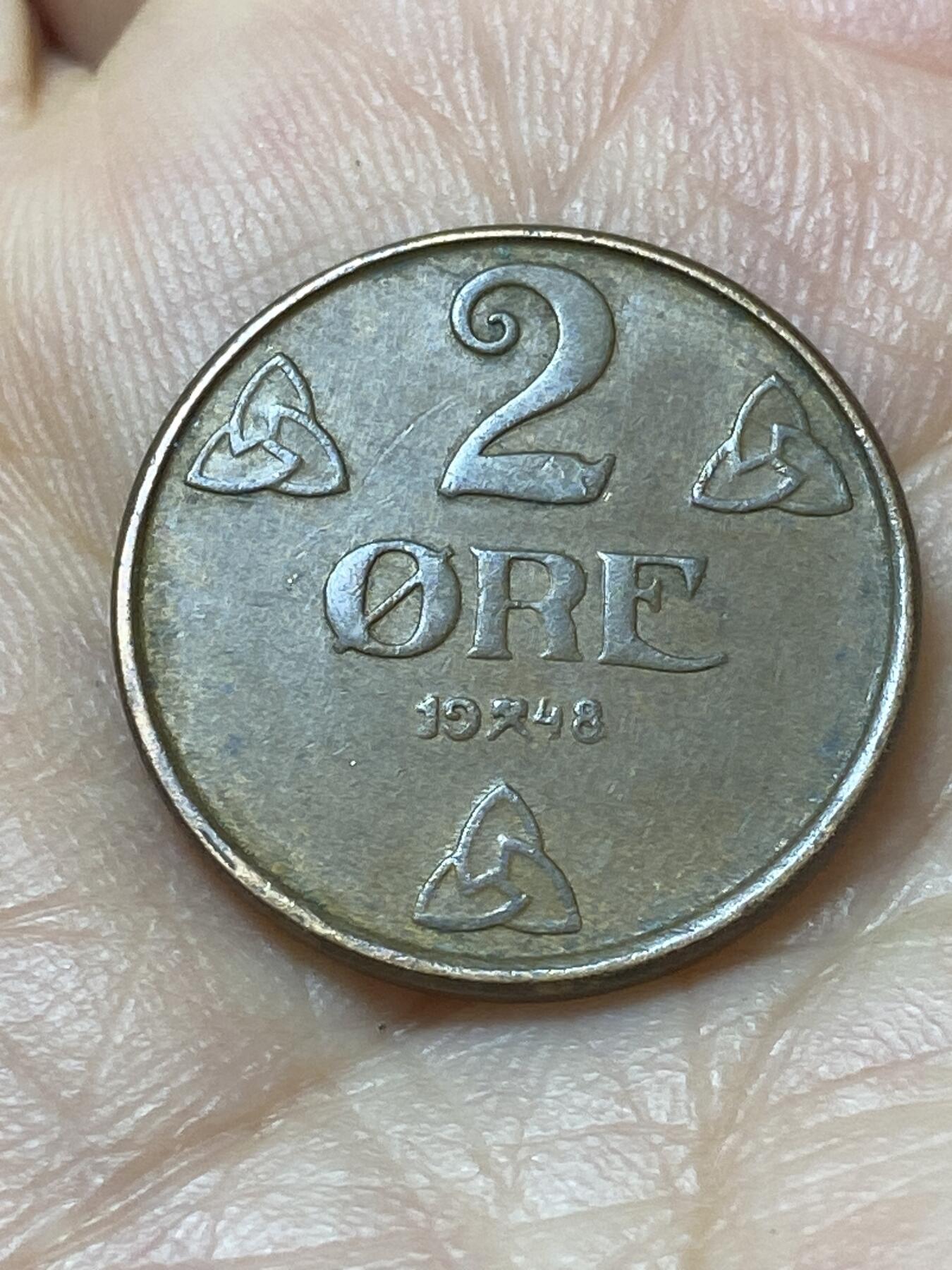 2026年第二十场(总第一百八十九场）外国好品散币场(免佣金) 挪威🇳🇴1948年2欧尔(哈康七世第二版)