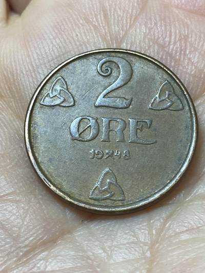 2026年第二十场(总第一百八十九场）外国好品散币场(免佣金) - 挪威🇳🇴1948年2欧尔(哈康七世第二版)