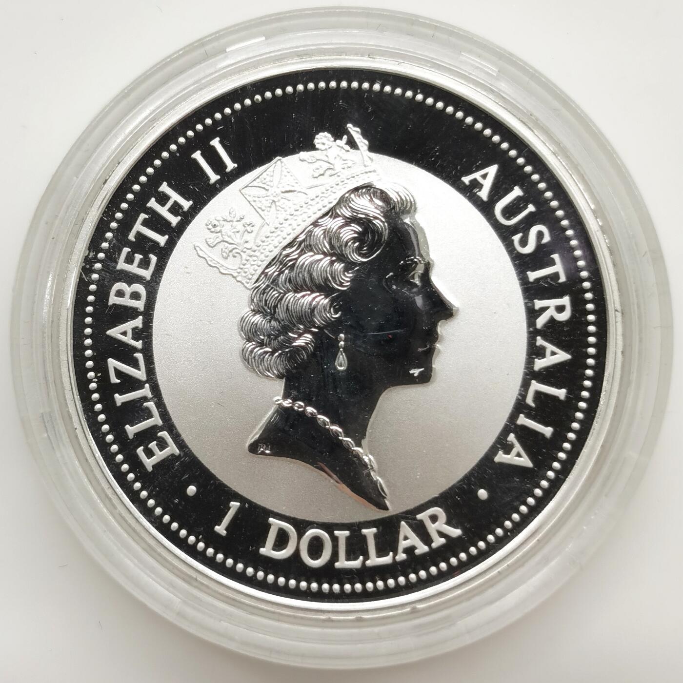 博洋堂“心向春光”2月精品大拍专场暨第160期（全场包邮） 1996年澳大利亚1元普制银币 笑翠鸟-纪念基石百年 1盎司999银（有边铭） 发行量：1500 盒证全