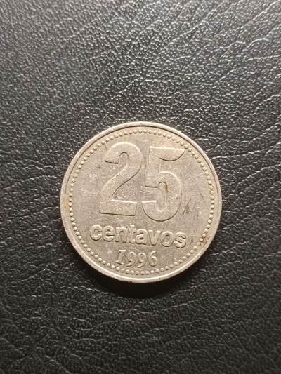 荟藏特别场次第一期——“社长的钢镚堆” - 阿根廷1996年25分 银色白铜版本