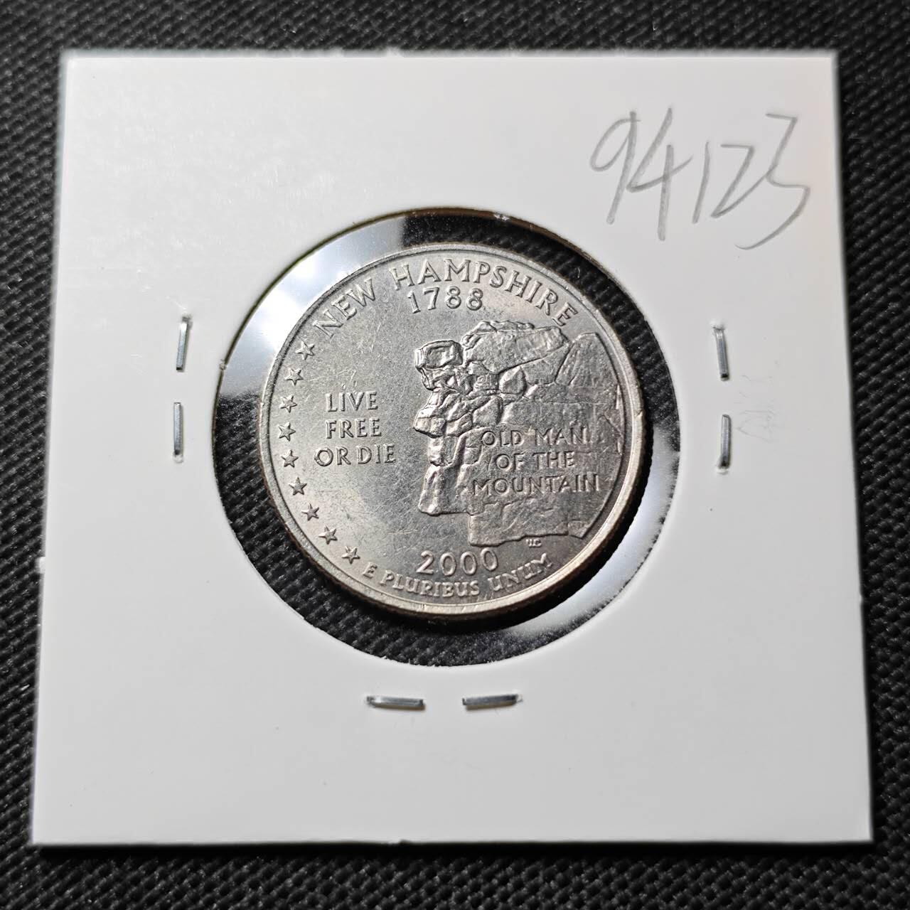 KK钱币收藏小铺  第394期  2月预留时间 周末发货  2000美国25美分纪念币