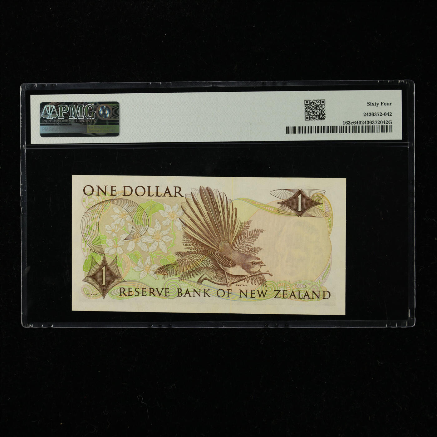 【亘邦集藏】第220期拍卖 1975-77年 新西兰1元 PMG 64 E20481622
