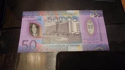 【新年十四拍～节前最后一场】世界钱币～微拍第233期暨2026年第14期  二个月内剩余新货尾货清仓 成本价起拍超值 - 2025年萨摩亚50元 补号ZZ全新绝品无47尾号626