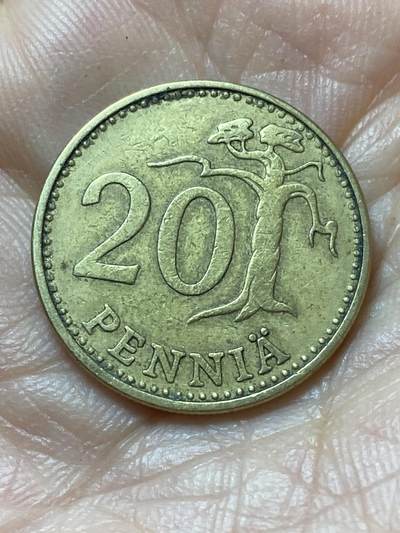 2026年第二十场(总第一百八十九场）外国好品散币场(免佣金) - 芬兰🇫🇮1963年20盆尼(独立后第三套首发年，S标)