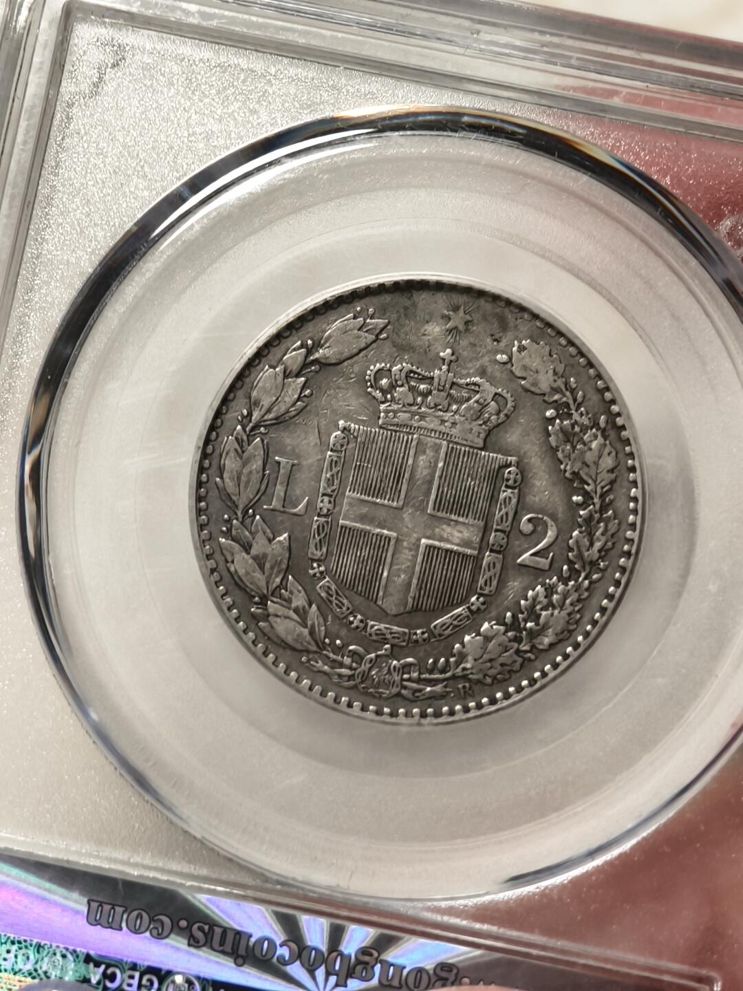 抚柳草堂-第十二期章牌钱币  奖章勋章限时免佣 满百包邮 放漏专场 1887意大利2里拉银币 翁贝托一世 北京公博xf45流通好品 细节都在