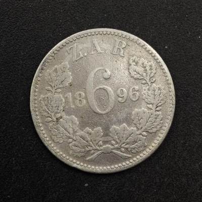 【淘币小摊】实时拍第八百六十七拍   小银币散币场    年前最后一周之前预留8号9号全部发出请更换最新收货地址不方便收货的请勿参拍或者顺丰到付 - 南非德兰士瓦1896年6便士银币