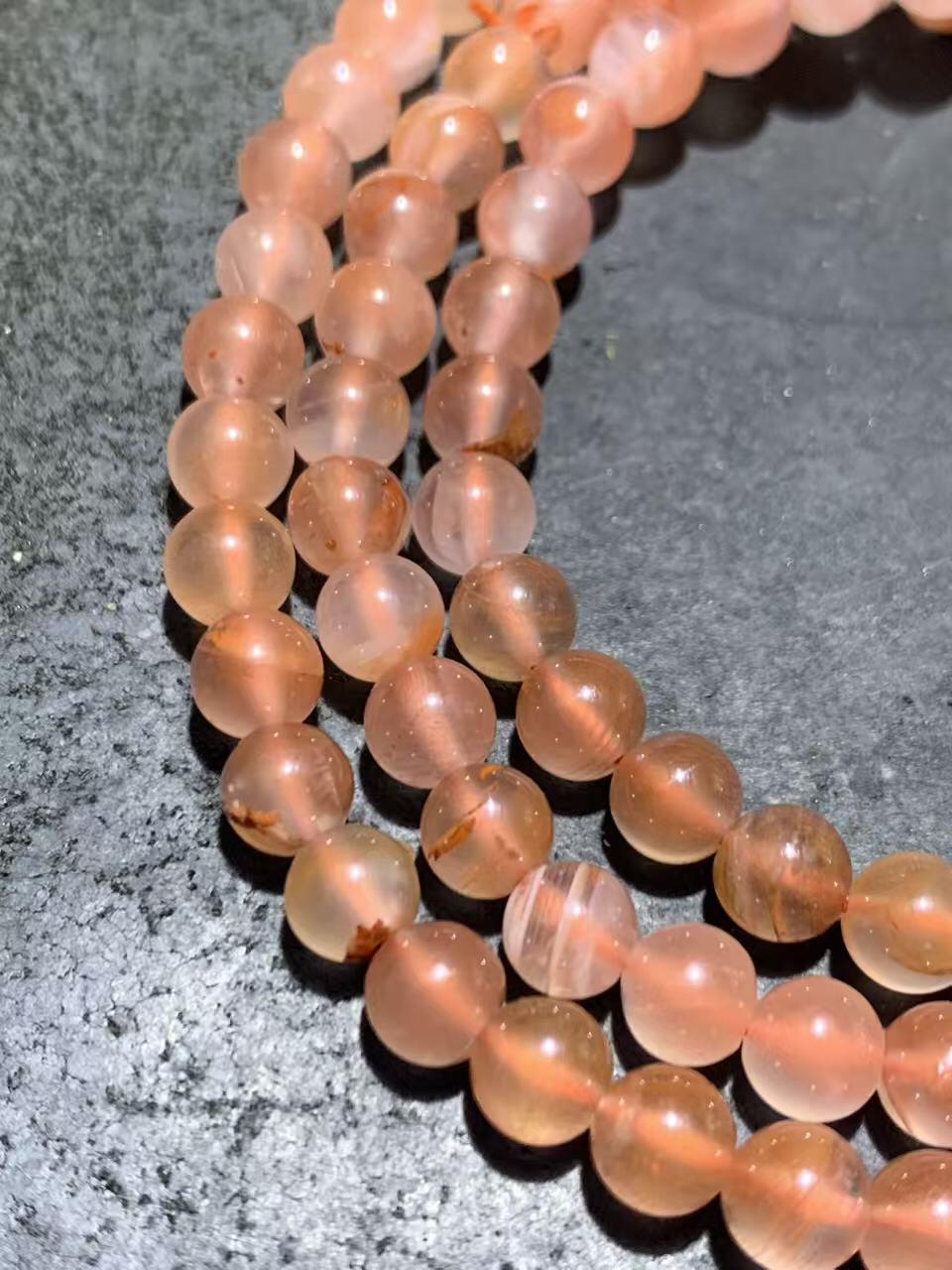 精美川料南红高冰樱桃红冰漂108一条！