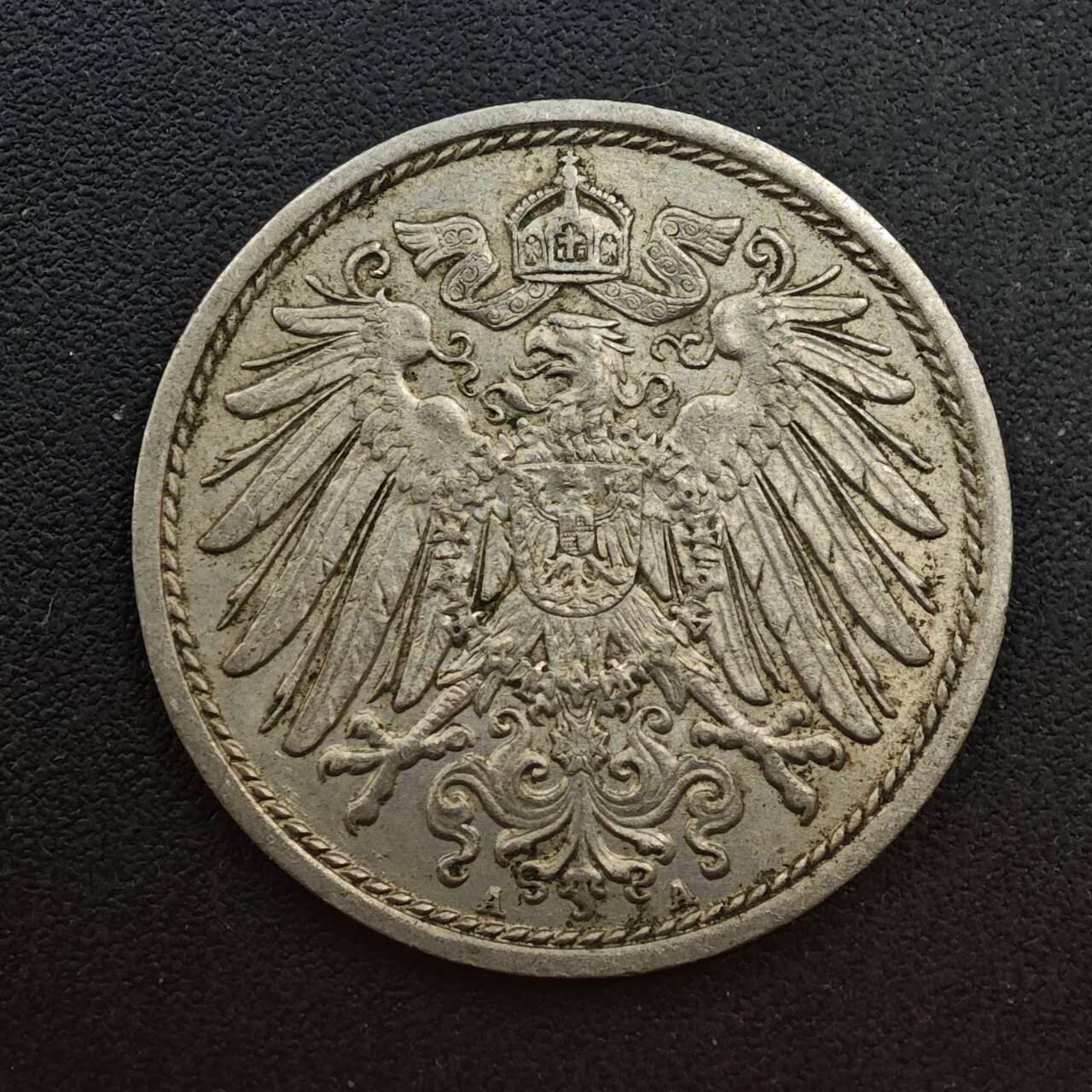  【淘币小摊】限时拍第八百六十六拍   散币场    年前最后一周之前预留8号9号全部发出请更换最新收货地址不方便收货的请勿参拍或者顺丰到付 德国1904年10芬妮镍币