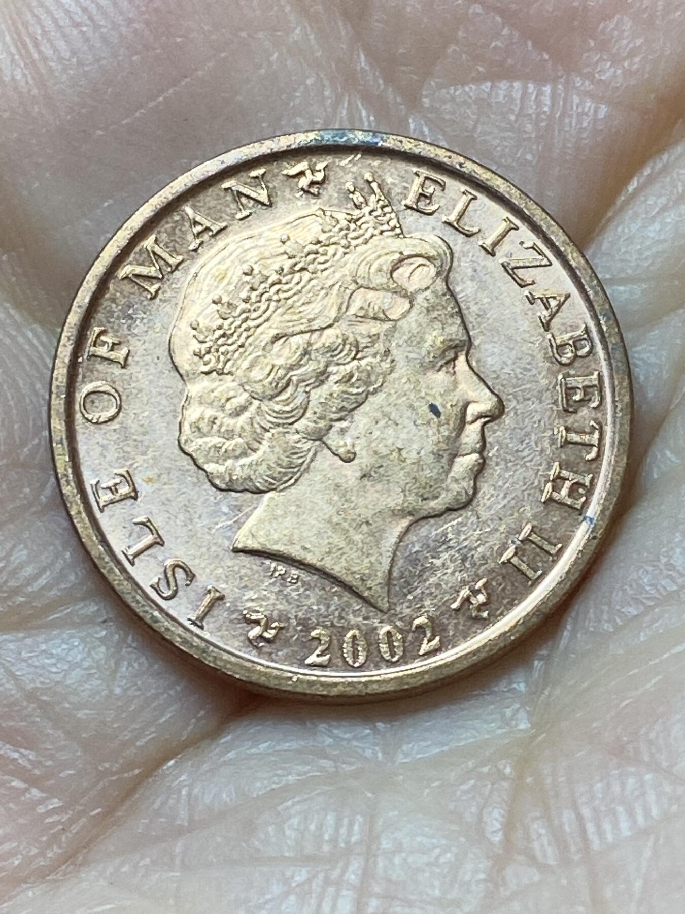 2026年第二十场(总第一百八十九场）外国好品散币场(免佣金) 英属马恩岛🇮🇲2002年1便士(伊丽莎白二世老年第二套)