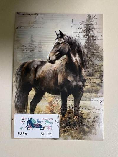 生肖马年专场01          无佣金、可寄存、满50包邮 - 2026新加坡马年电子邮票极限片 限定纪念戳