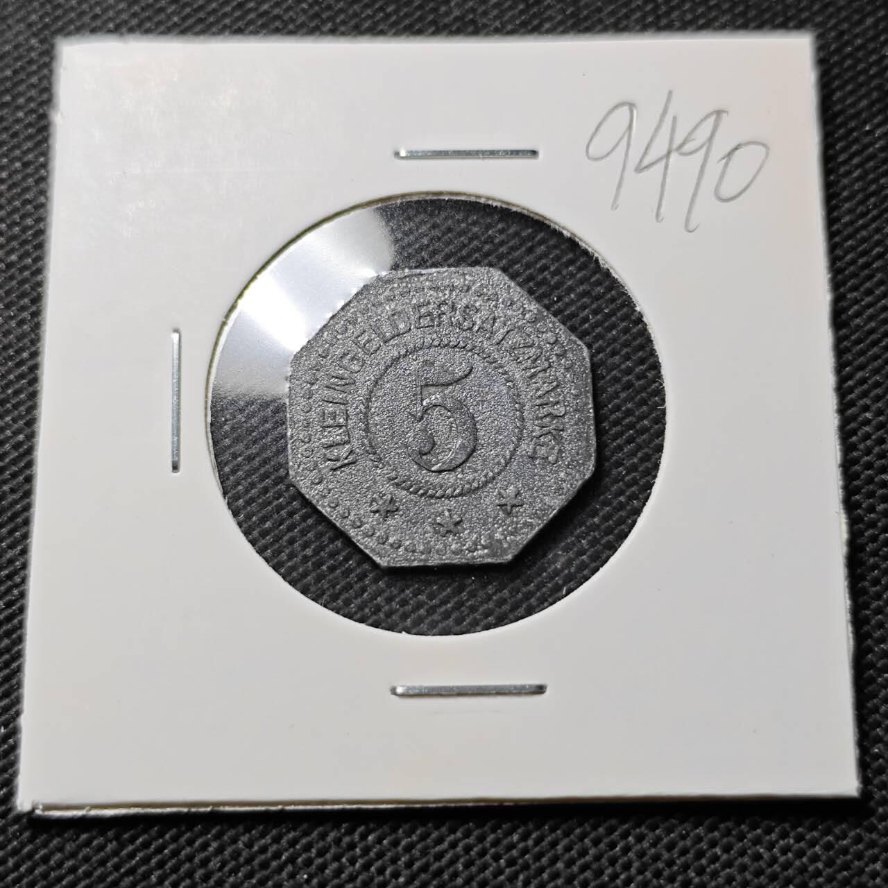 KK钱币收藏小铺  第394期  2月预留时间 周末发货  德国5芬尼 徳紧