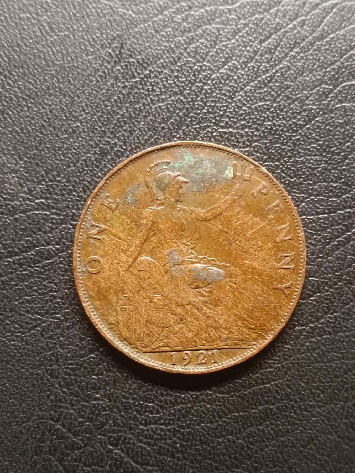 荟藏特别场次第一期——“社长的钢镚堆” 英国1921年1便士 乔治五世 青铜制