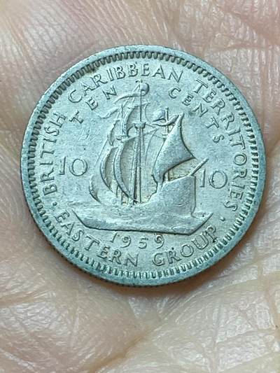 2026年第二十场(总第一百八十九场）外国好品散币场(免佣金) - 英属加勒比领地1959年10分(伊丽莎白二世青年带冠)