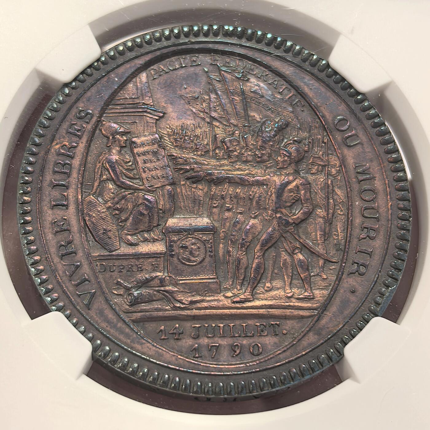 博洋堂“心向春光”2月精品大拍专场暨第160期（全场包邮） NGC AU 法国1792年莫奈龙5索尔大铜币