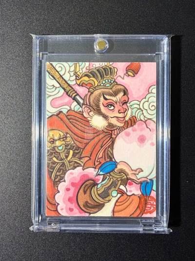 NO.24 好又多金牌大场，年前最后一期，全场中拍有礼！每周一站式配齐，方便凑单！（周6晚9点截拍，卖家送拍0抽成！ - 【1/1手绘卡】赵洛严老师手绘 三大反骨仔-齐天大圣 背面签名 【偷桃醉饮瑶池酒，盗丹闲翻兜率炉】