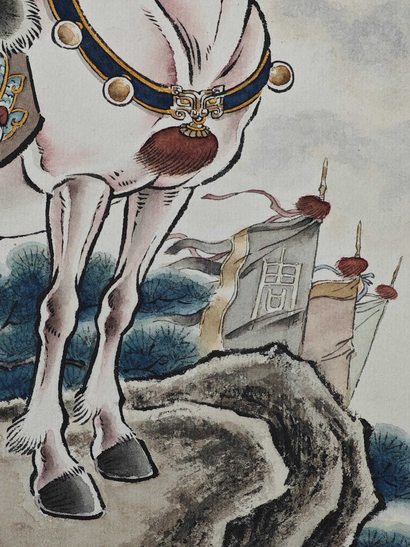 白泽拍卖卡牌手绘专场第32期（愿得长如此 年年物侯新） 2025 大卡道 摩点众筹 贾志鹏 封神谱原画 姬发 A4