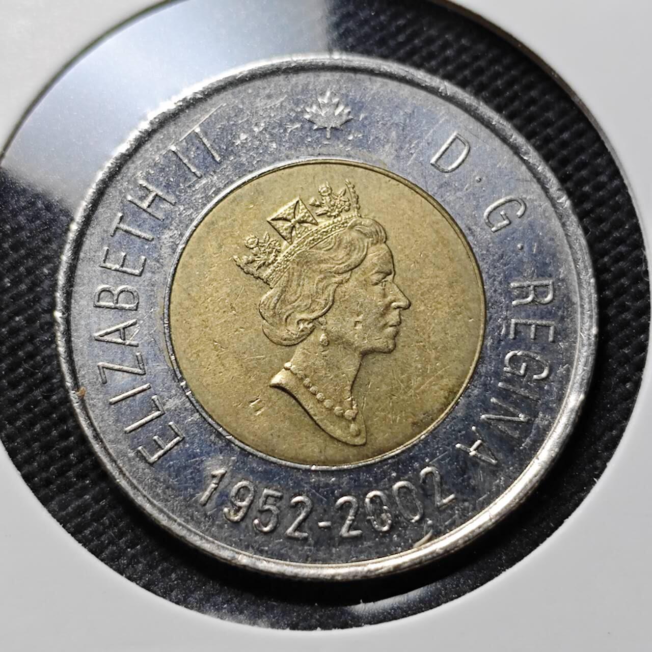 KK钱币收藏小铺  第394期  2月预留时间 周末发货  2002加拿大2元 纪念币