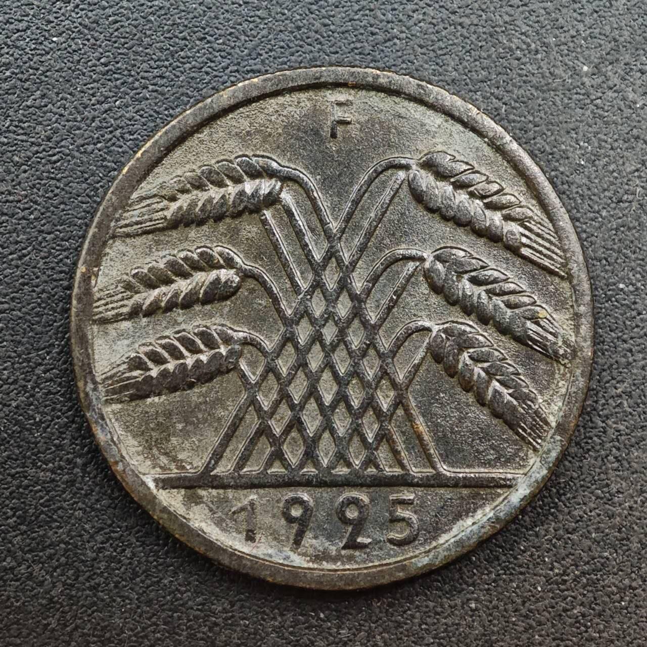  【淘币小摊】限时拍第八百六十六拍   散币场    年前最后一周之前预留8号9号全部发出请更换最新收货地址不方便收货的请勿参拍或者顺丰到付 德国1925年10芬妮铜币