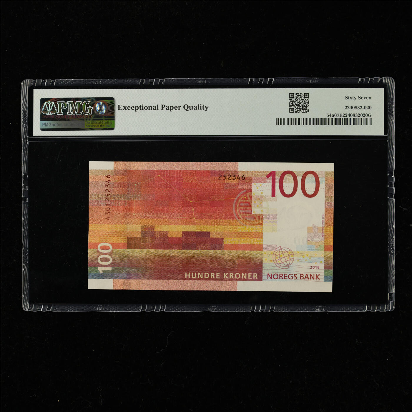 【亘邦集藏】第220期拍卖 2016年 挪威100克朗 PMG 67EPQ 4301252346