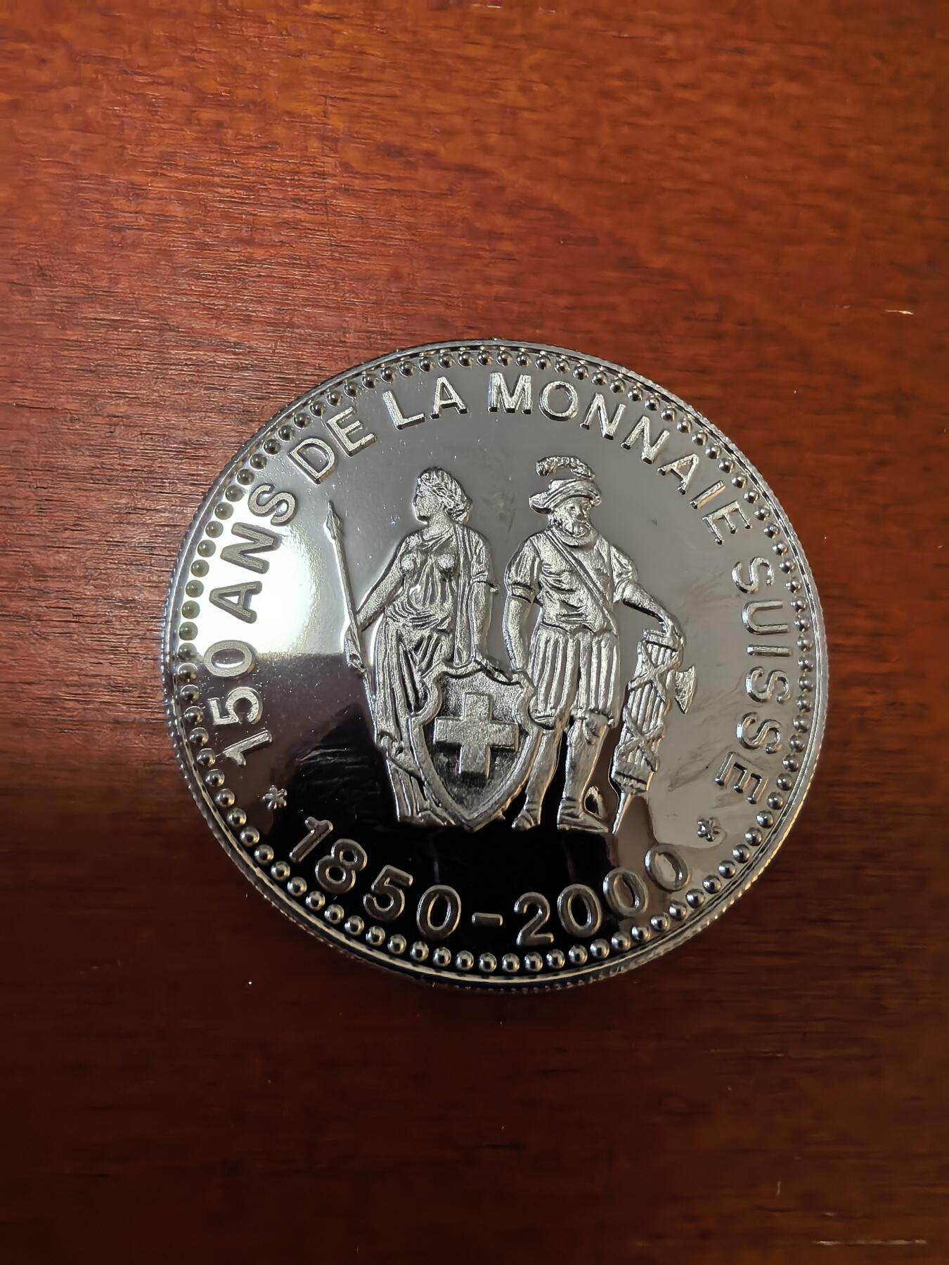 长老汇蛇年精选第九十八场拍卖 2000瑞士货币150周年之500法郎纸币彩色精制金属章