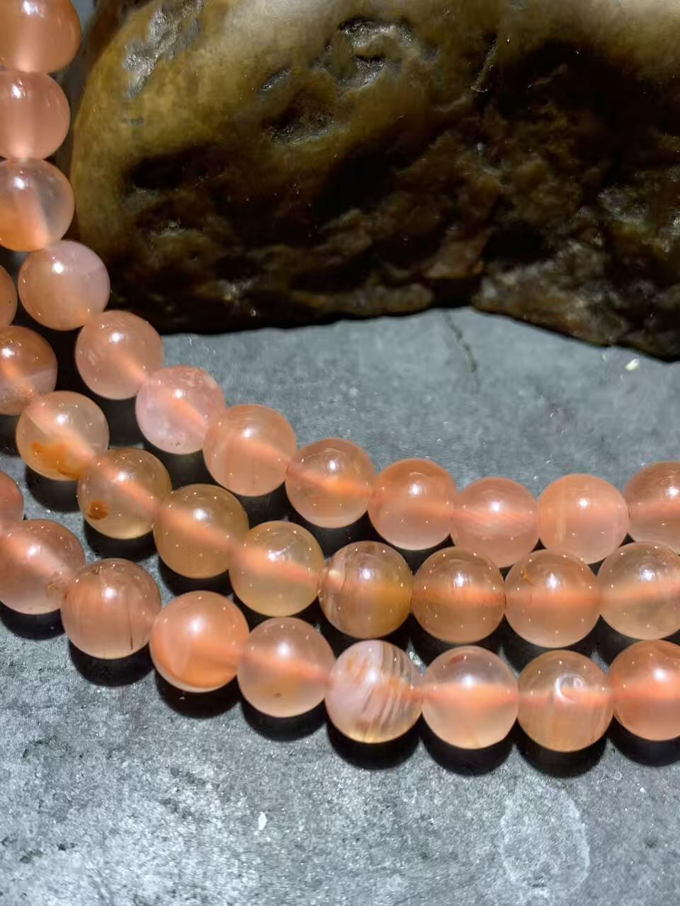 精美川料南红高冰樱桃红冰漂108一条！