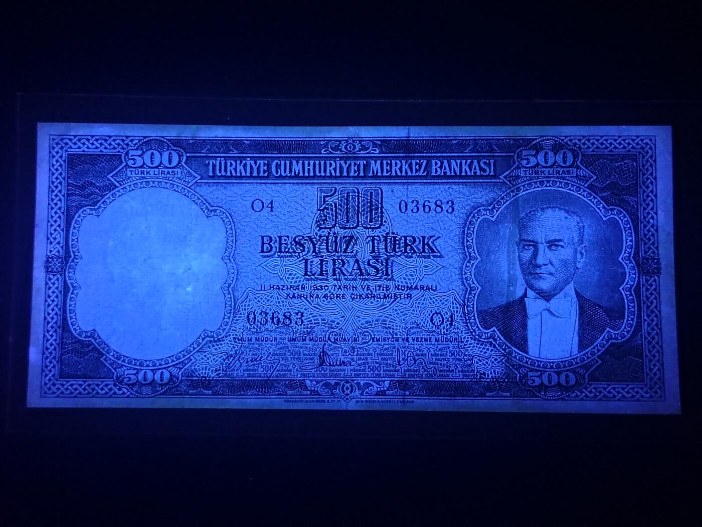 【年前末拍！】2026二月第二期，总216期 土耳其1959年500里拉流通好品XF关门冠O，稀有早期高面值品种，国父凯末尔和索菲亚清真寺