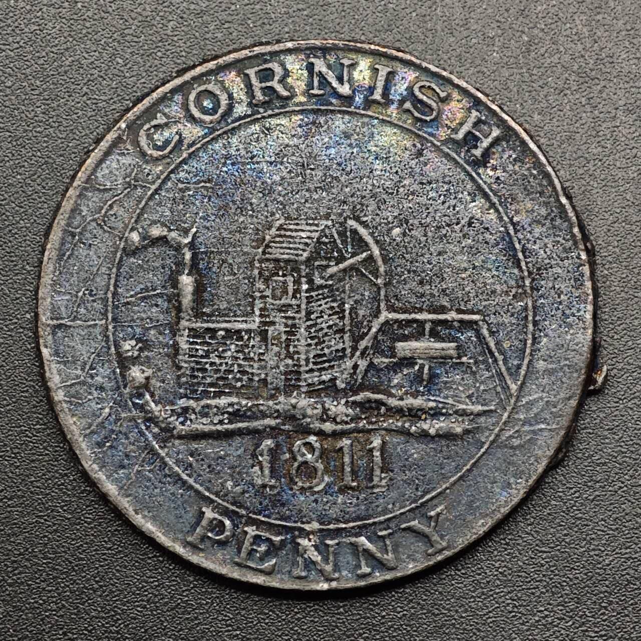  【淘币小摊】限时拍第八百六十六拍   散币场    年前最后一周之前预留8号9号全部发出请更换最新收货地址不方便收货的请勿参拍或者顺丰到付 英国康沃尔郡一便士后铸代币