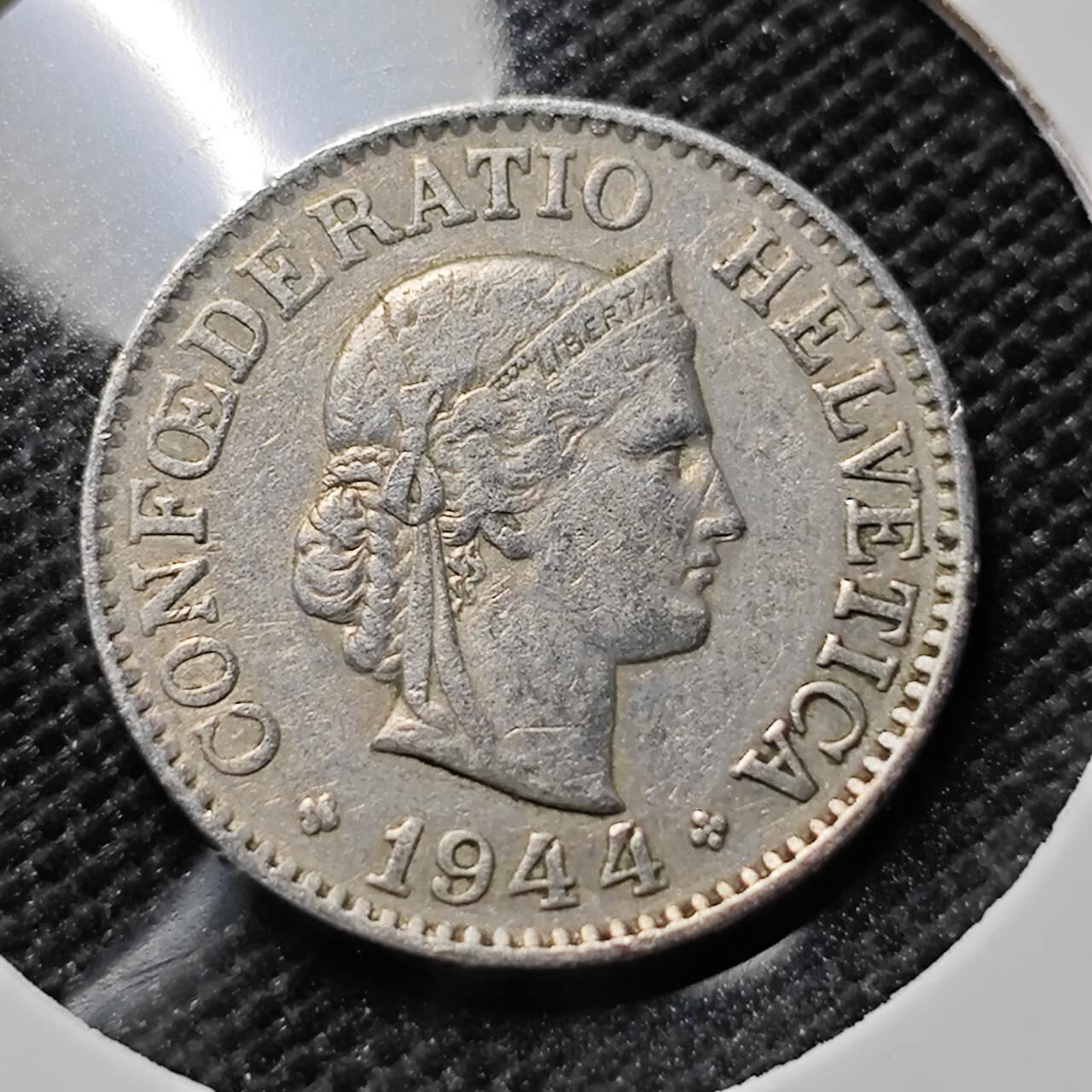 KK钱币收藏小铺  第394期  2月预留时间 周末发货 1944瑞士10分 