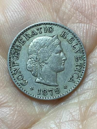 2026年第二十场(总第一百八十九场）外国好品散币场(免佣金) - 珍稀早期年份–瑞士🇨🇭1879年5拉彭(第二版首发年，B标伯尔尼造)