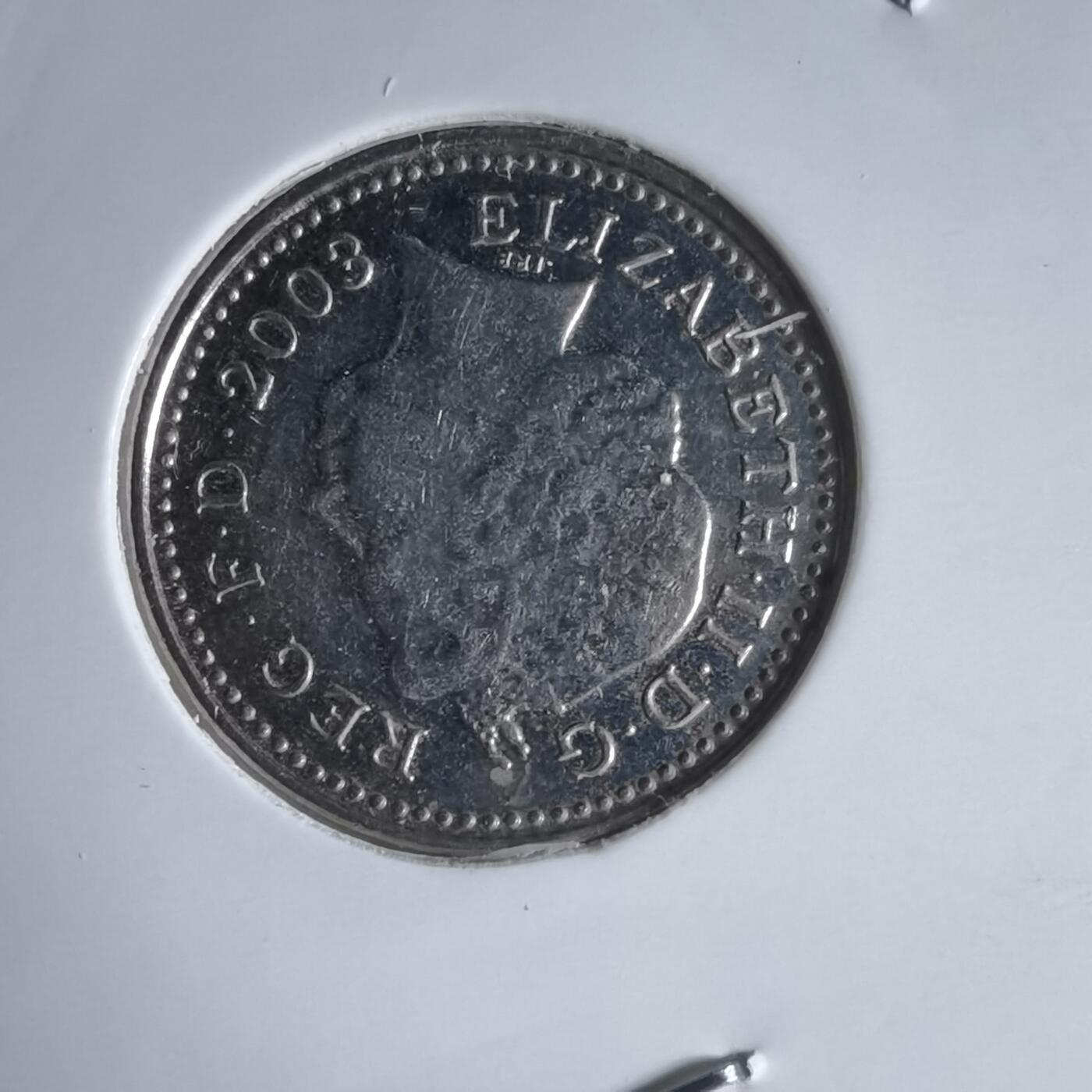 沼泽如烟--第988场 英国2003年5便士