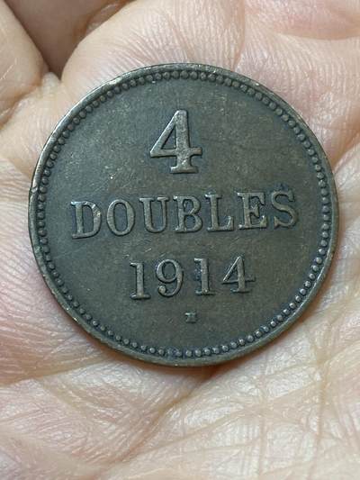 2026年第二十场(总第一百八十九场）外国好品散币场(免佣金) - 英属根西岛🇬🇬1914年4道布(乔治五世时期，H标喜敦厂造)