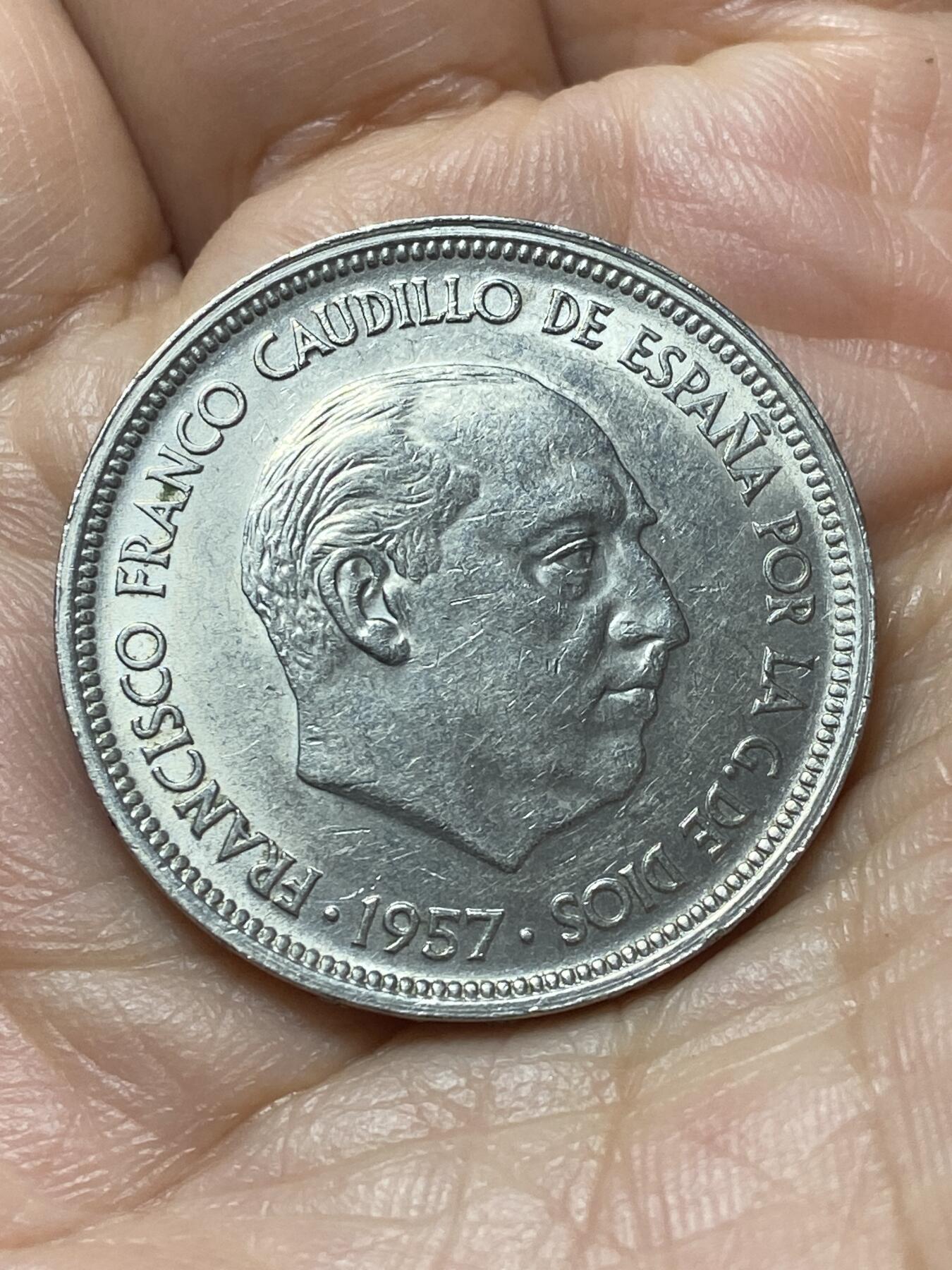 2026年第二十场(总第一百八十九场）外国好品散币场(免佣金) 西班牙🇪🇸1957(59)年50比塞塔(弗朗哥执政时期)