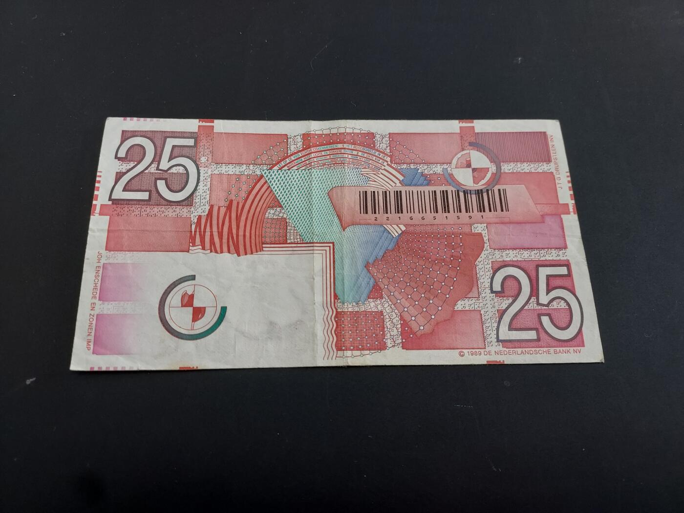 博彦收藏   2月9日 8点钱币专场 全场包邮 荷兰 旧版25盾 流通好品